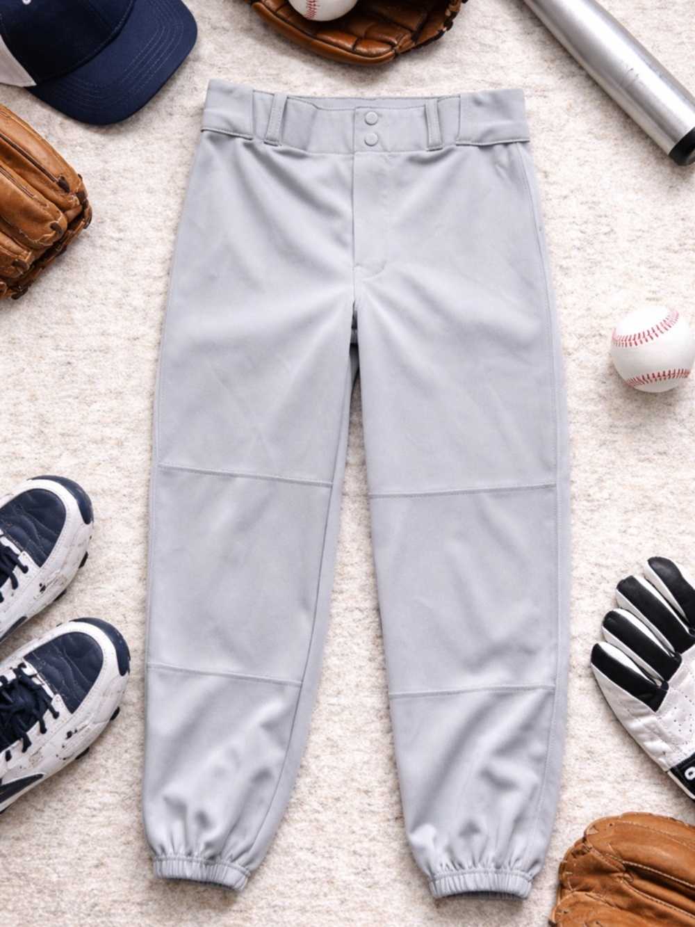 Champro Youth XL Gray Baseball Pants Jogger Cuff Athletic Sports Uniform
